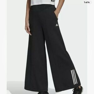 Adidas size small Wide Leg 3 stripe pants *rare*